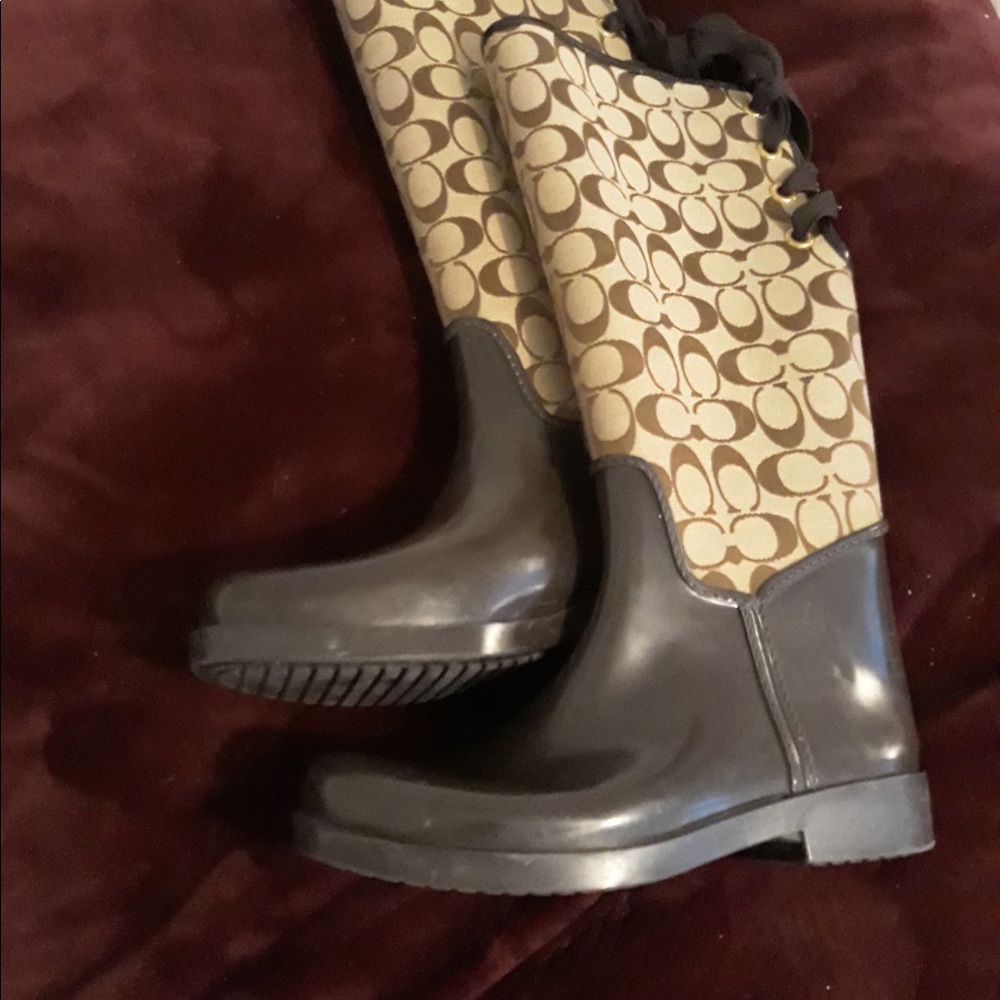 Coach rain boots